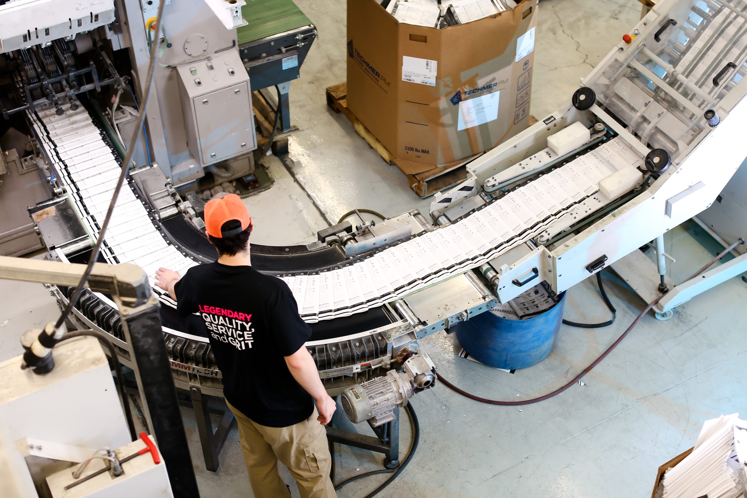 Hartley Press finishing and mailing operations